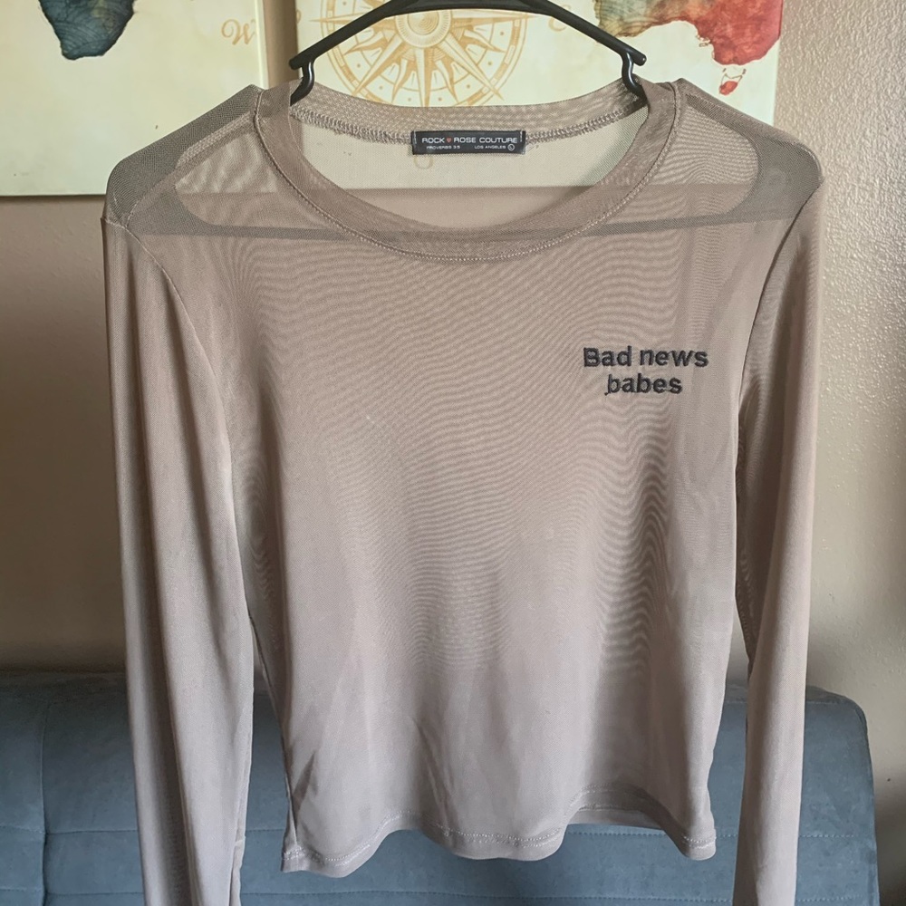 BAD NEW BABES SHEER LONG SLEEVE